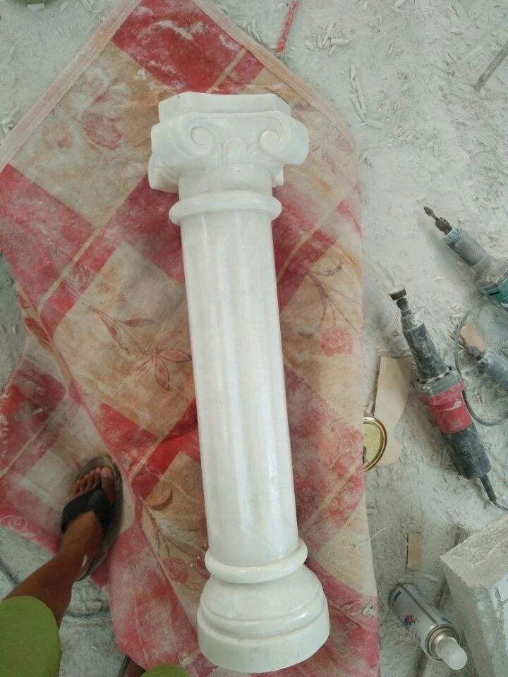 Shengye stone carved Roman pillar European style column villa living room exhibition hall background wall decoration