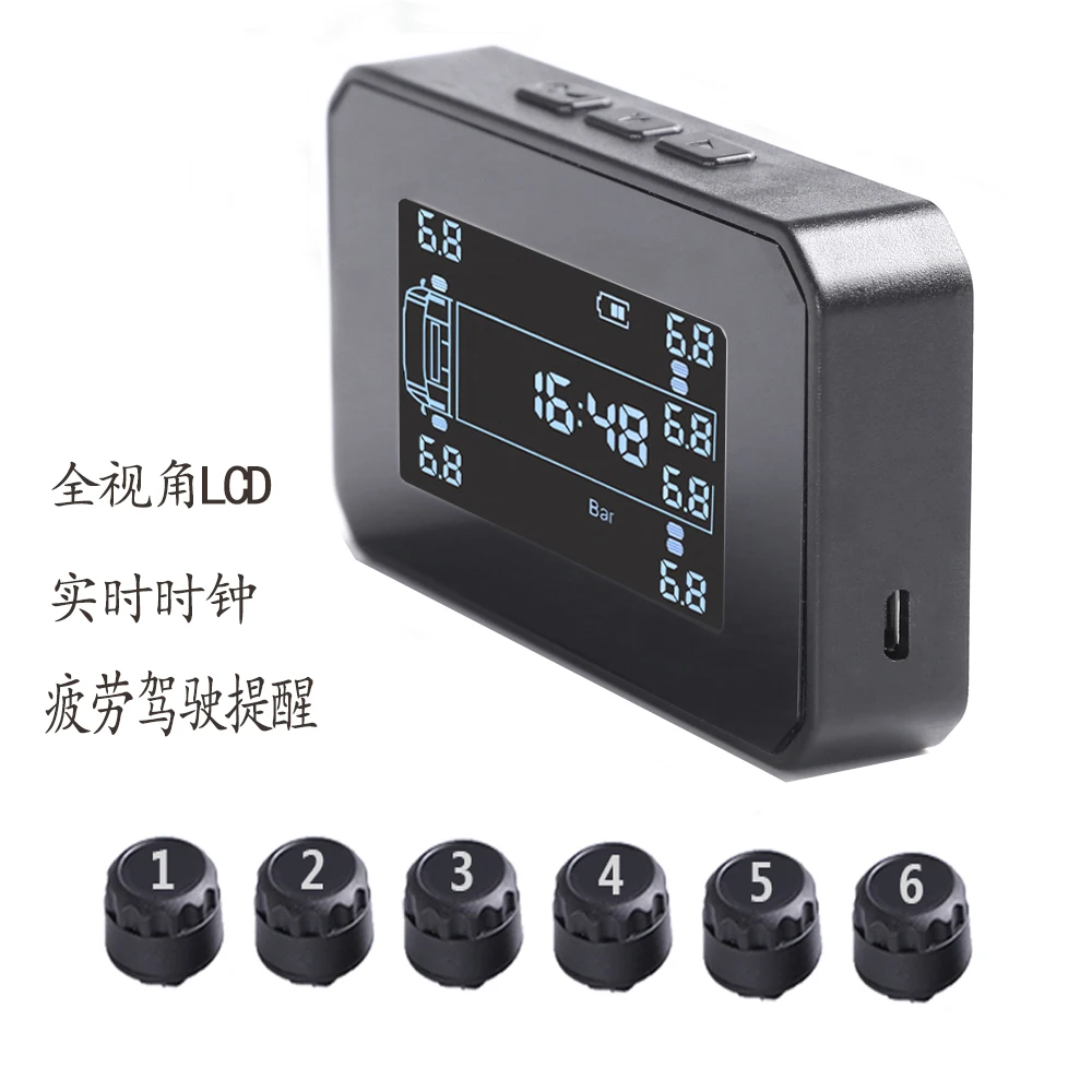Direct Factory 6 Wheel Tire Pressure Monitor High-Efficiency TPMS Tire Gauge for Trailer Bus Truck