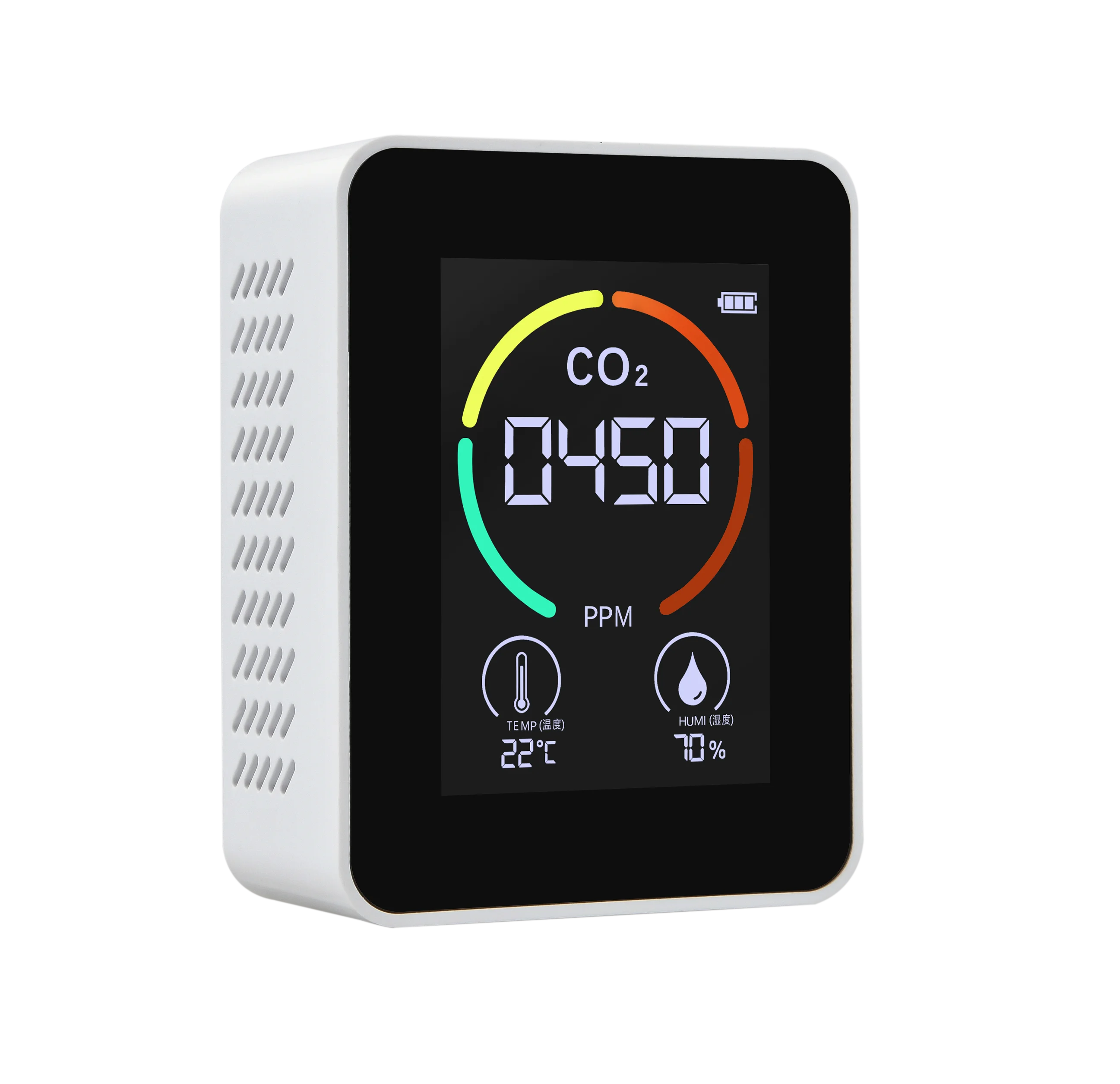 Car Indoor co2 gas quality monitor analyzer desktop carbon dioxide air meter detector, temperature humidity medidor co2