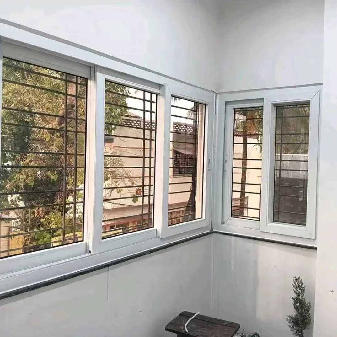 CN authentic window supplier sliding window design UPVC   plastic triple glazing window 85 series [Support Factory Inspection]