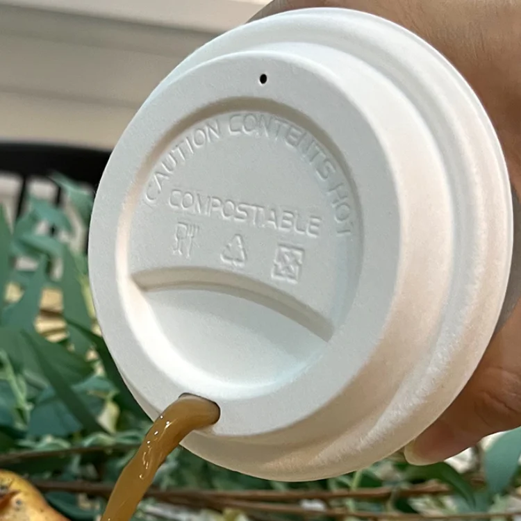 Zhiben Factory Wholesale Biodegradable Eco friendly Disposable Coffee Paper cup lids for Hot Cold drinking