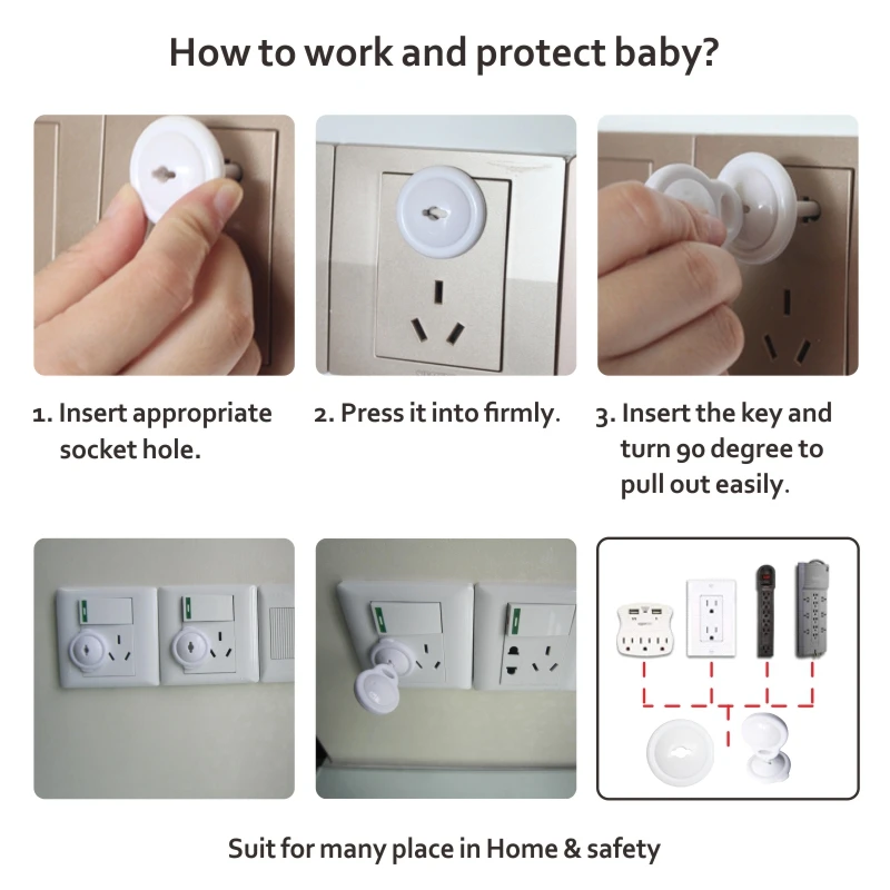 PRODIGY OL006  Plastic Electrical Outlet Cover, Power Plug Socket Protectors