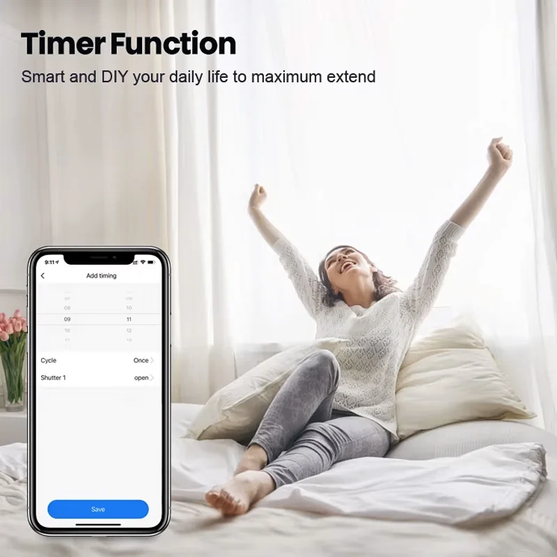 WiFi Smart Curtain Switch Wireless Glass Panel Touch Switch For Remote Control The Curtain Open Close Via Alexa Voice Control