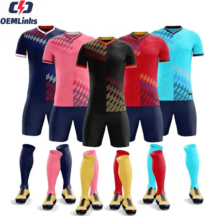 Hot Sell Custom Design 100% Sublimation T Shirt Football uniforms Soccer Jerseys soccer wear football kit
