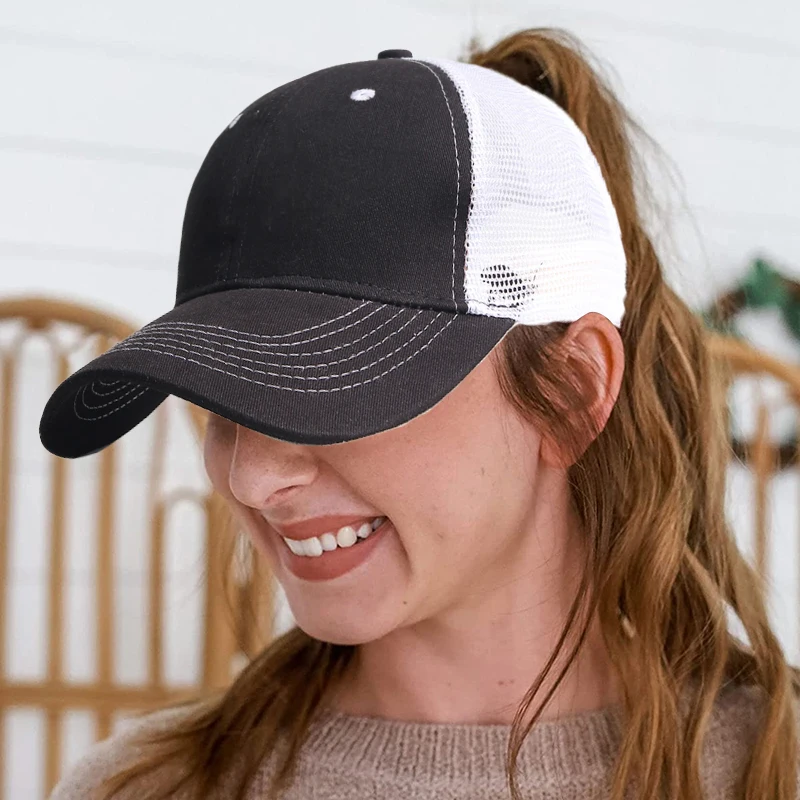 Multicolor Custom Logo Blank Trucker Hats Classic Structured Mesh Baseball Caps For Wholesale