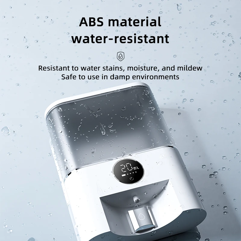 500ml Wall-Mounted Electric Water Dispenser Bottle Oral Hygiene Multi-Purpose Mouthwash Dispenser with Cups for Bathroom Use