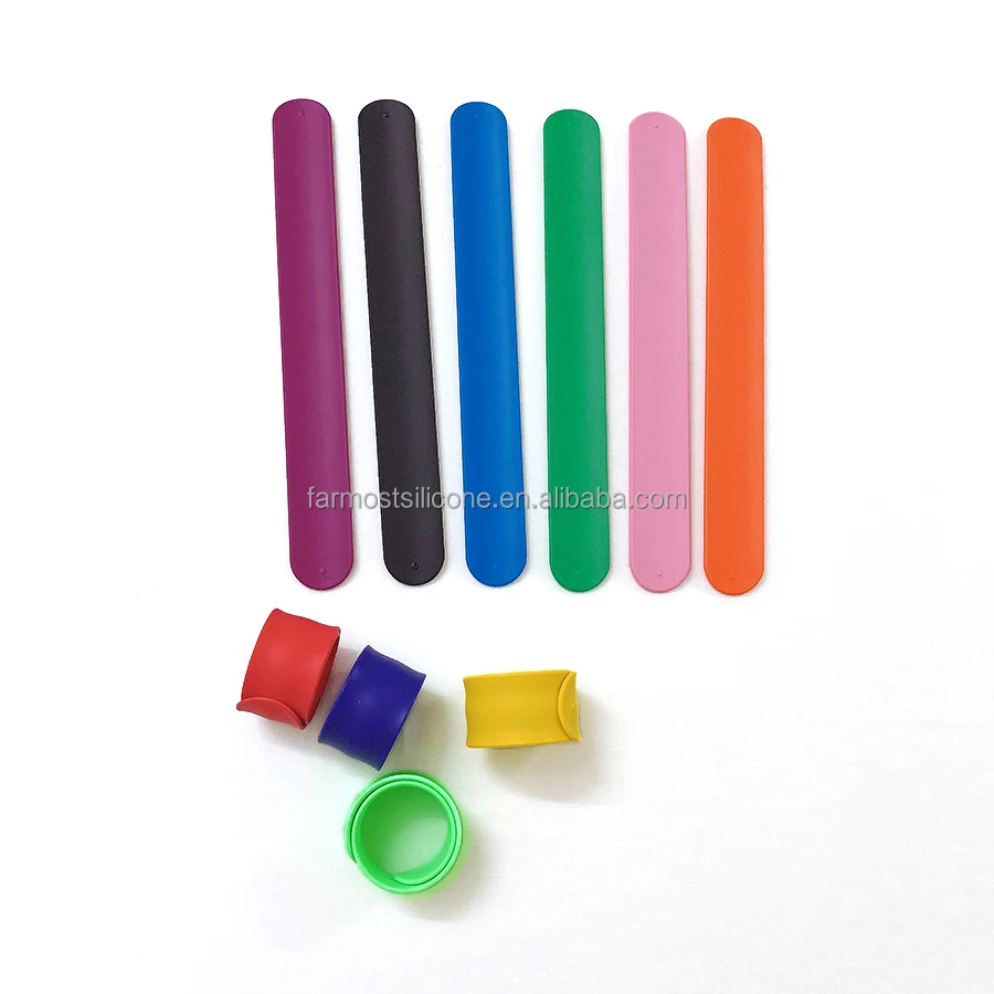 Silicone Slap Bracelet Rubber Bracelet Slap Wrap Band Wristband Silicone Wrist Slap Bands