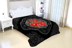 high quality china factory  manufacturers with Embossed Middle East  style king size raschel blanket