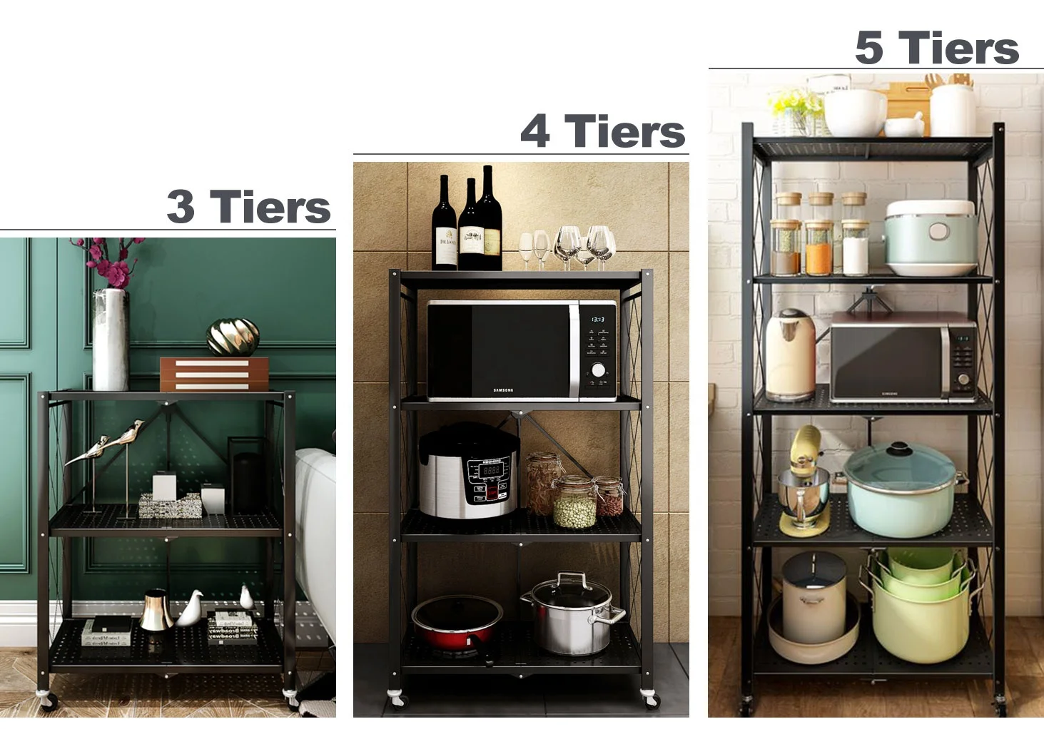 Home And Kitchen Accessories Dish Drying Rack Over Sink Kitchen Folding Storage Shelf Rack