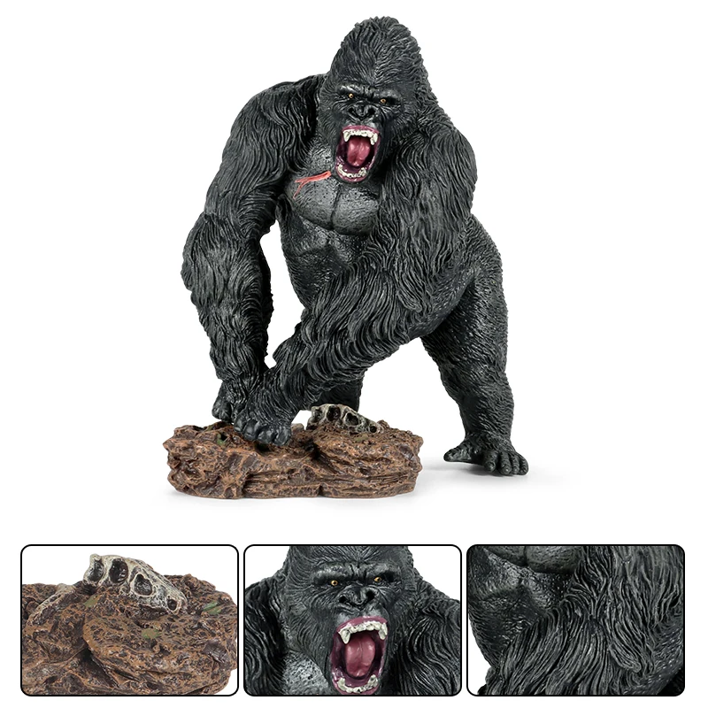 Oenux Оптовая Продажа игрушечных диких животных Soild PVC chimpanzee Gorilla T-Rex фигурки модели Детские коллекционные
