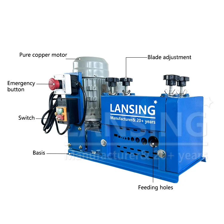 Hot Sale Wire Stripping And Cutting Machine 30mm Electric Copper Cable Peeling Machine Tool Scrap Copper Wire Stripper