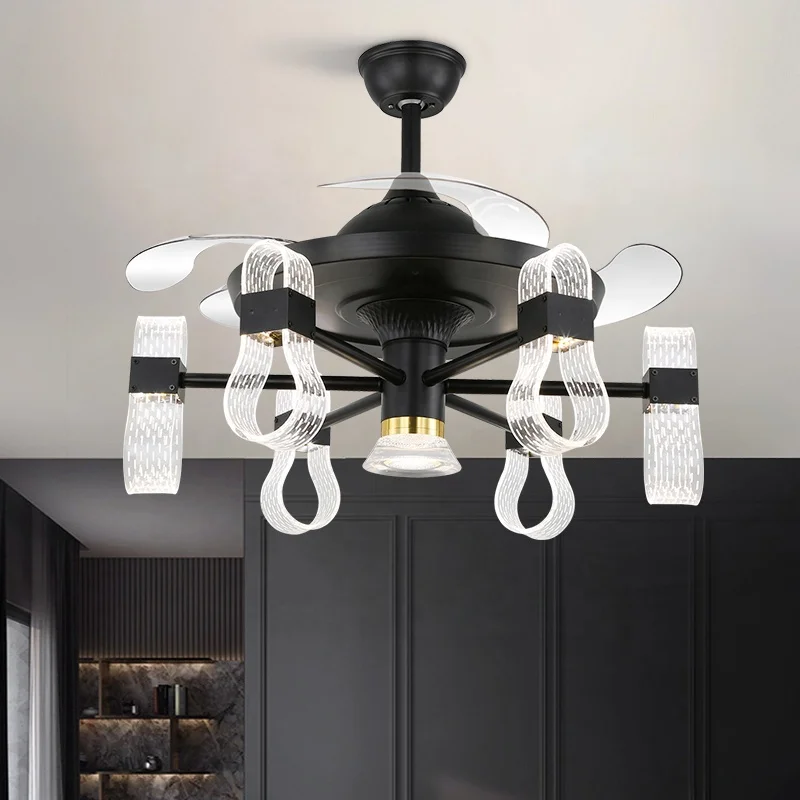 Роскошные 42 дюймов fandelier потолочный вентилятор со светодиодной подсветкой с пультом дистанционного управления