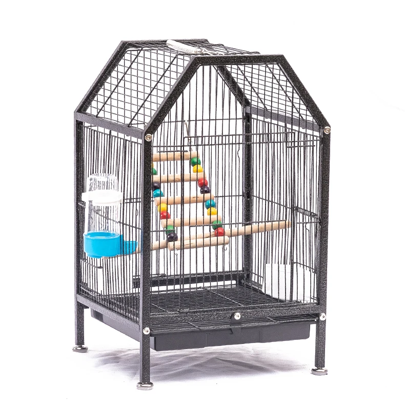 Metal Bird Cage Portable Pet Cage Travel Breeding Parrot Cages Accessories Wholesale