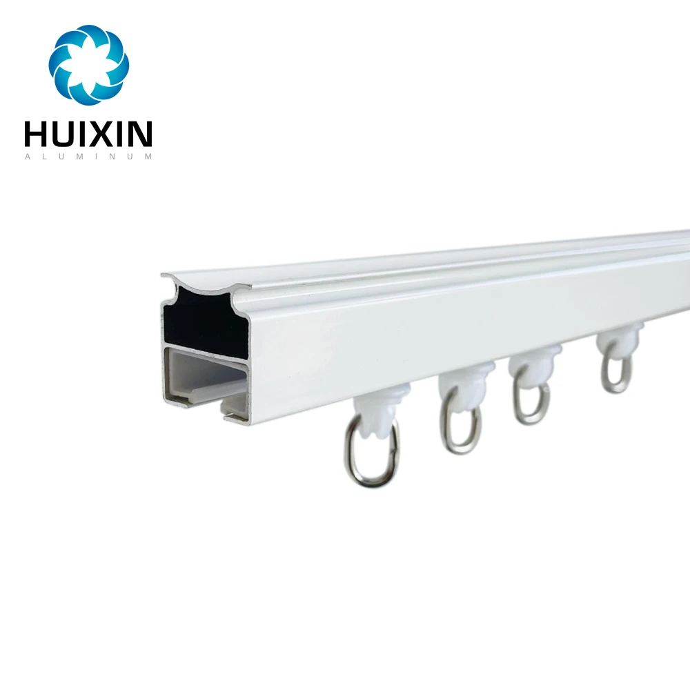 Aluminum Curtain Track for Window Decorative White Aluminum Metal Curtain Rods And Rails
