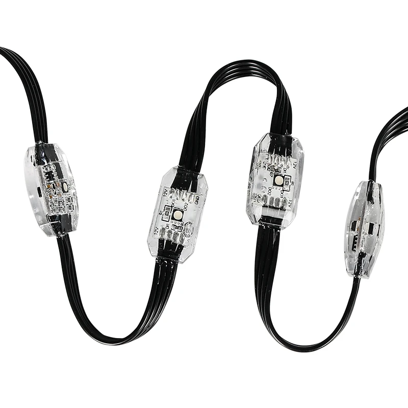 15pcs SMD 3535 RGB LED GS8206 IP67 DC12V Digital 35mm Diameter 360 Degree pixel ball string lights waterproof