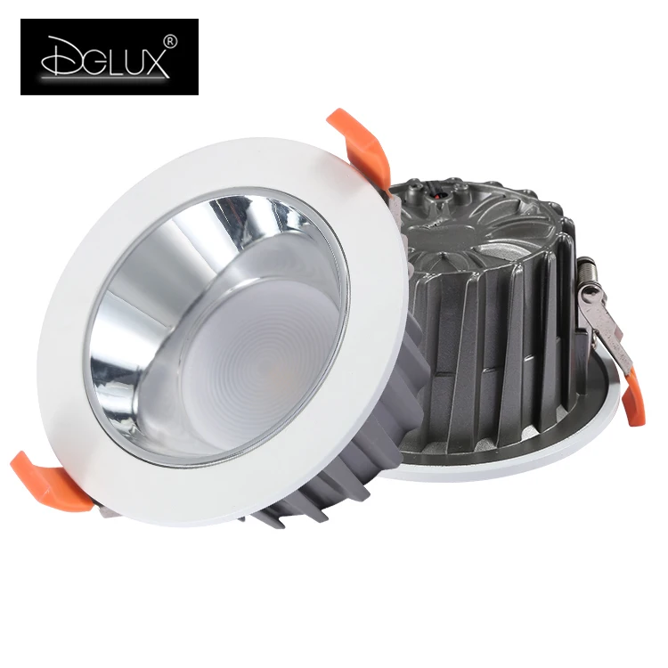 DGLUX High Quality Residential Deep Recessed Aluminum 10 15 20 30 40 50 70 Watt Cob Led Downlight