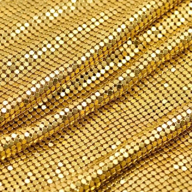 Customized size Aluminum metal mesh curtain/metallic cloth/Metal sequins mesh hanging room partitions