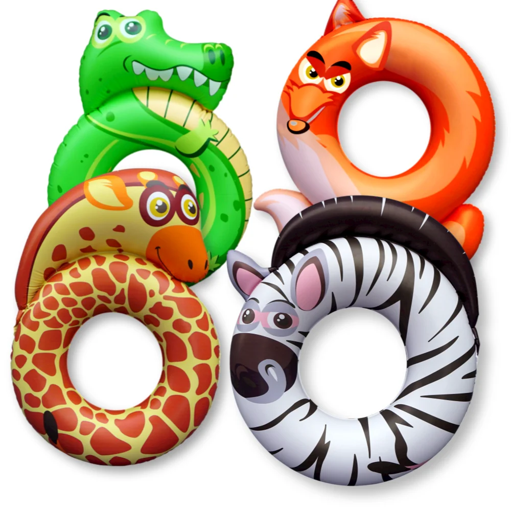 Baby swim tube Cute cartoon animal series kids pool float swimming ring  float pool tube Zebra/ crocodile/giraffe/fox