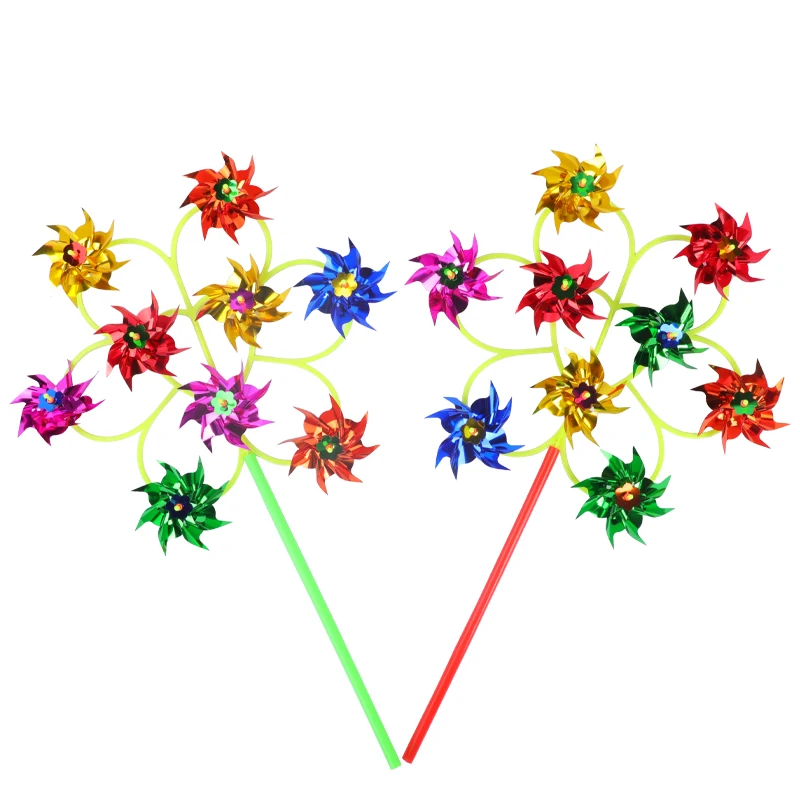 Low Price Promotional Garden Flowers Windmill Plastic Toys Pinwheel
