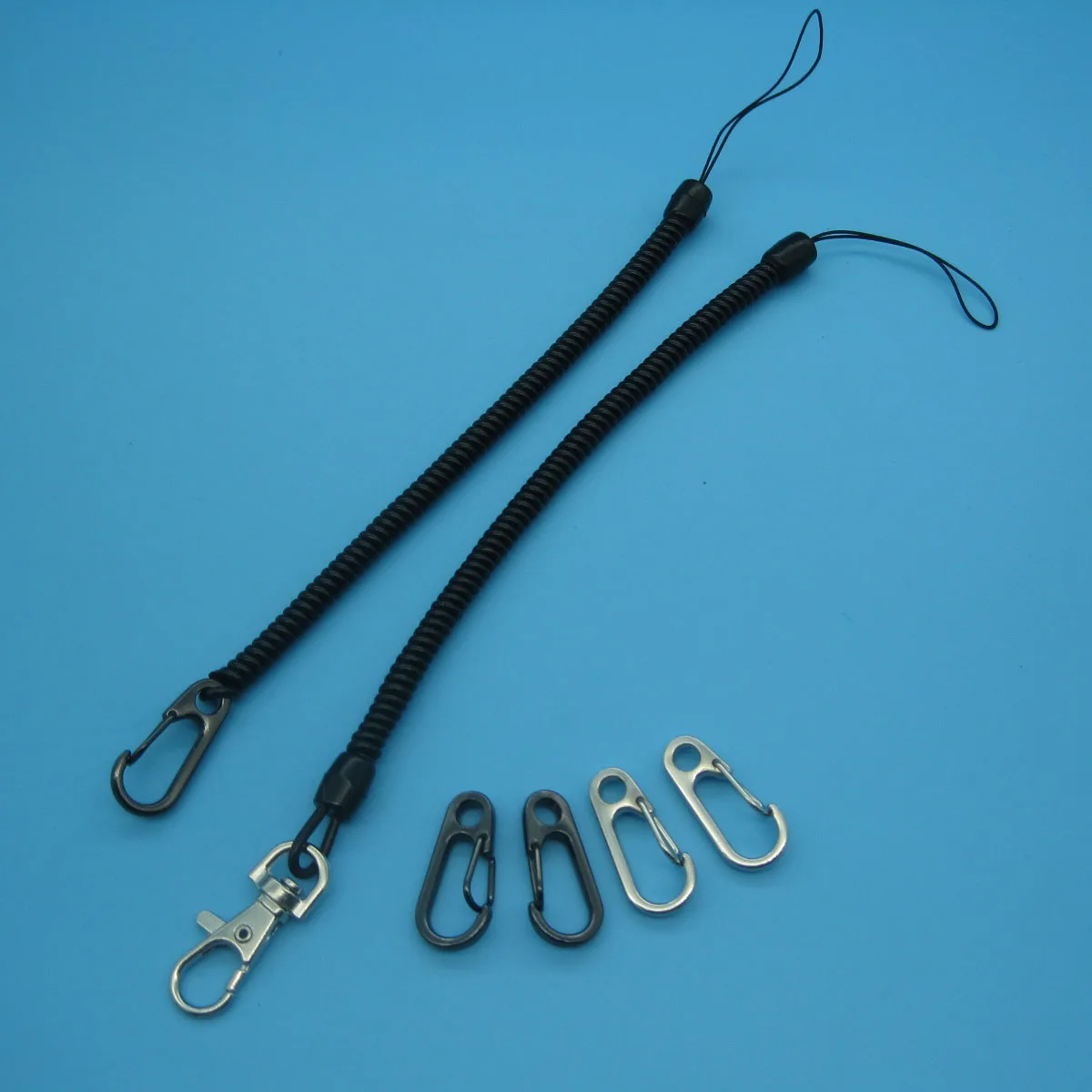 TONGS FOR FOOD Nylon Clip Stainless Steel Baking Bread Clip clamp tweezers spring coil lanyard with lobster hook