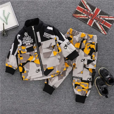 Children clothing Children Casual Camouflage Clothes Boys Handsome Clothing Suit 2023 Spring Fall Kids Military Uniform