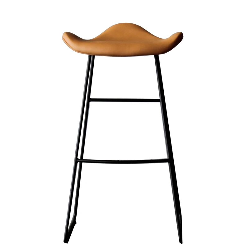 Скандинавский светильник, роскошный барный стул, искусственная кожа, модный Индивидуальный барный стул, домашний Железный барный стул