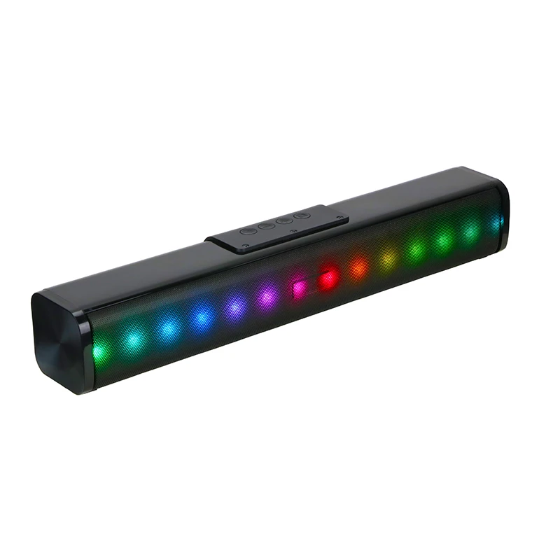 10W Production of portable wireless BT speakers soundbar with LED lights