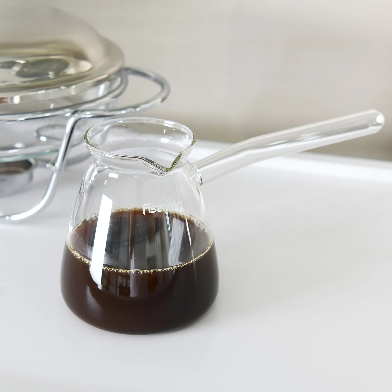 FISSMAN 500ML Heat Resistant Glass Turkish Coffee Pot