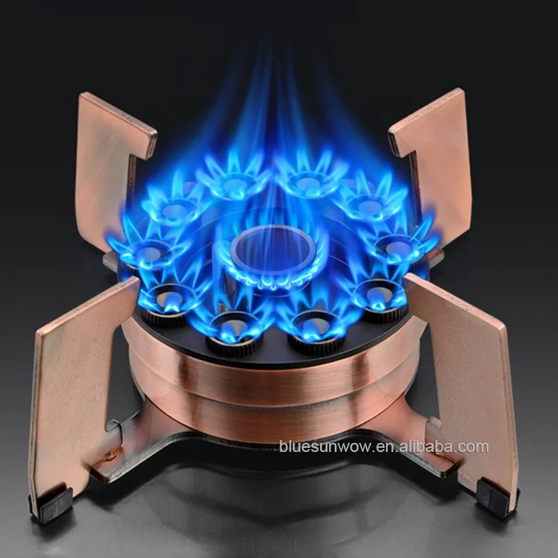 Wholesale Advanced Technology Timer Function Rose Gold Tabletop Upturn Furnace Head High Power 2 Burner Cooktops Gas Stove
