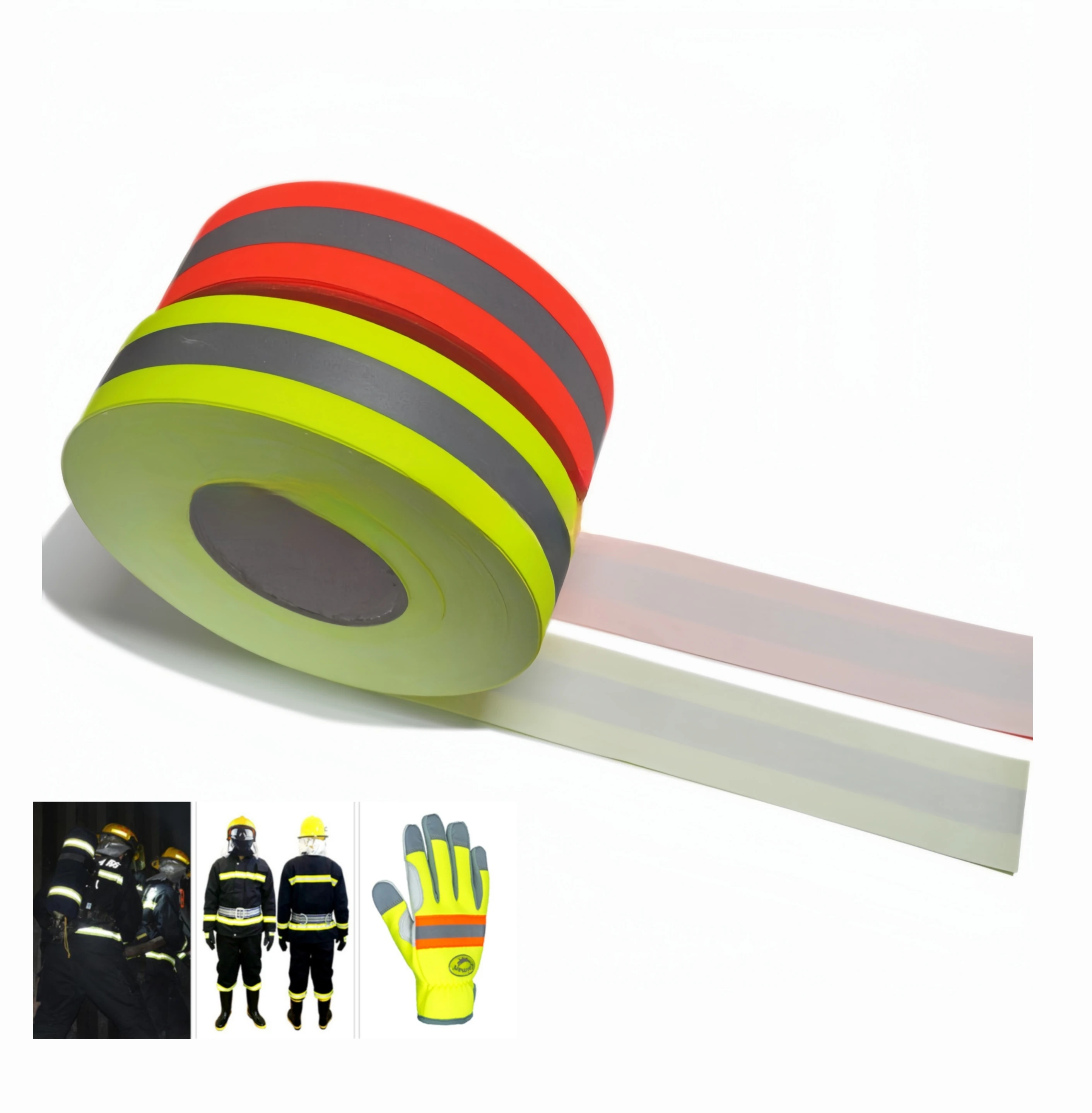 double color reflective flame retardant fireproof fire cotton tape fabric for safety production products