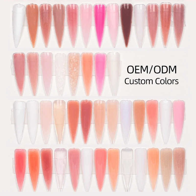 QSHY Hard Gel Polish Custom Logo UV gel Soak Off Long Lasting Resin Solid Builder Mousse Extension Builder Gel For Nails