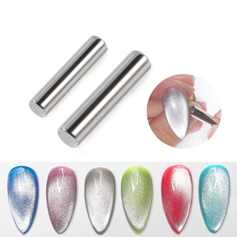 Misscheering HOT Double Head Nail Art Magnet 3D Cat Eyes Magnetic Stick Pen Gel Polish Flower Stripe Pattern DIY Manicure Tool