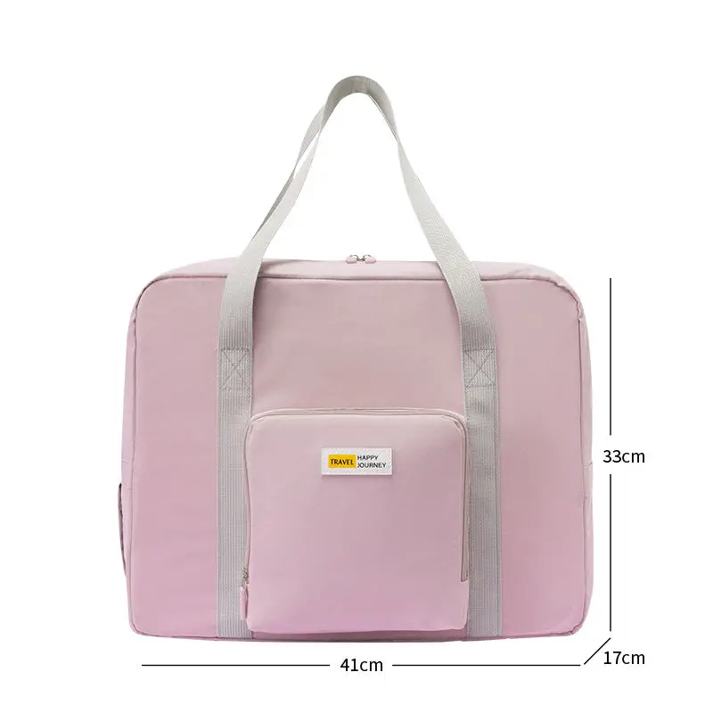 Foldable Travel Custom Lightweight Duffel Bag pink travel bags Waterproof Carry On Luggage Bag
