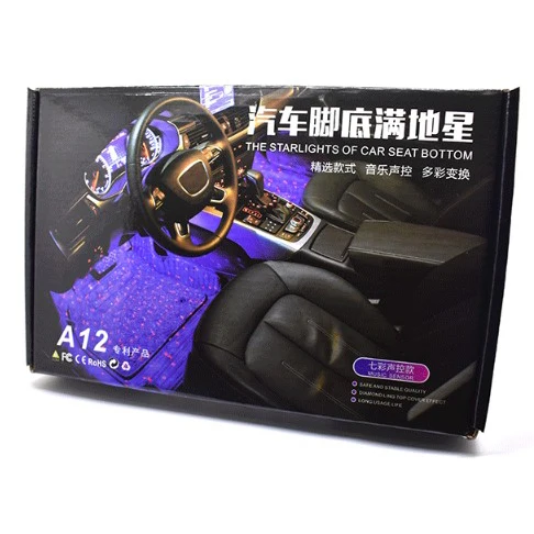 
HOT Factory price colorful car atmosphere lamp car star light decorative seat light remote control starlight 