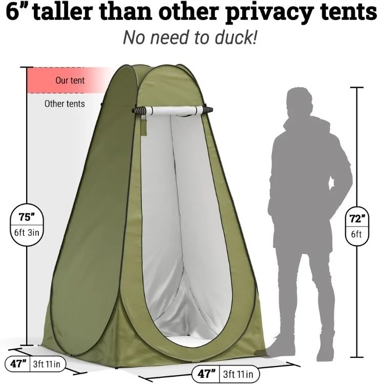 UPF 50+ Pop-Up Shower Tent Portable Toilet Changing  Room Instant Privacy Shelters tent for Outdoor Camp Beach