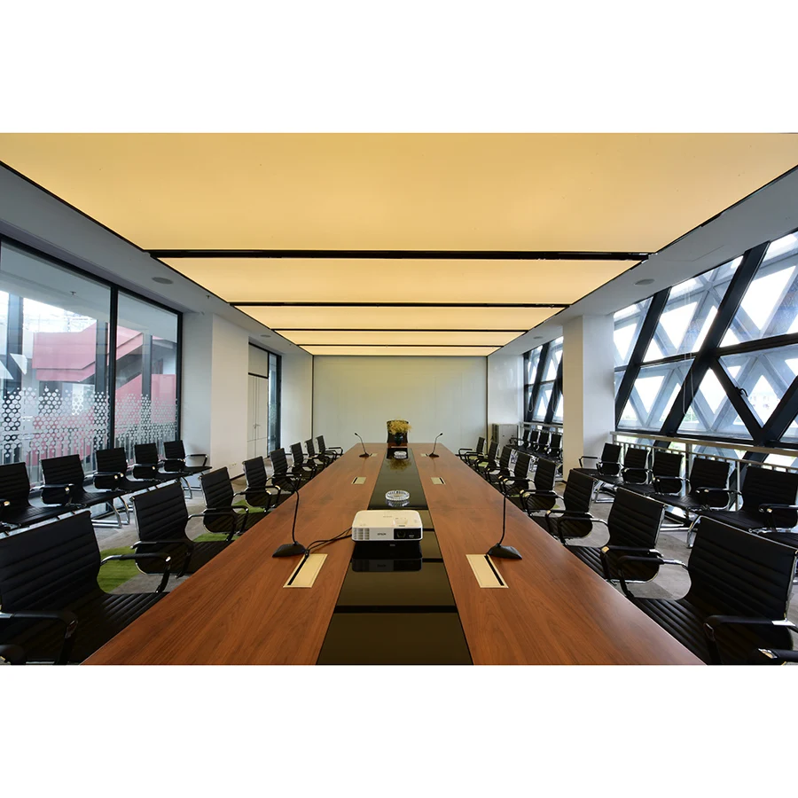 Заводская цена большой офисный Конференц-зал твердый деревянный коммерческий стол для конференций современный дизайн конференц-зал