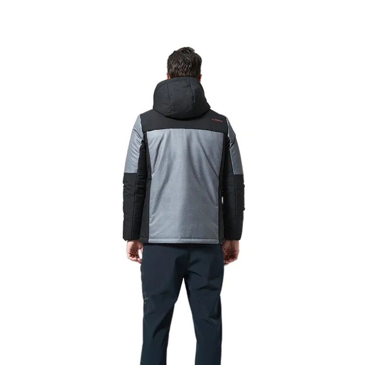 Kempgear Black gray winter hooded adult men high quality breathable ski sport outdoor custom snowboard jacket