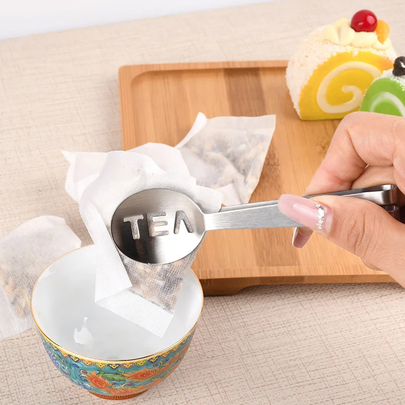 Многофункциональные кухонные щипцы из нержавеющей стали для чайных пакетиков лимона пищевые зажим Ситечка захвата кубиков льда серебряные