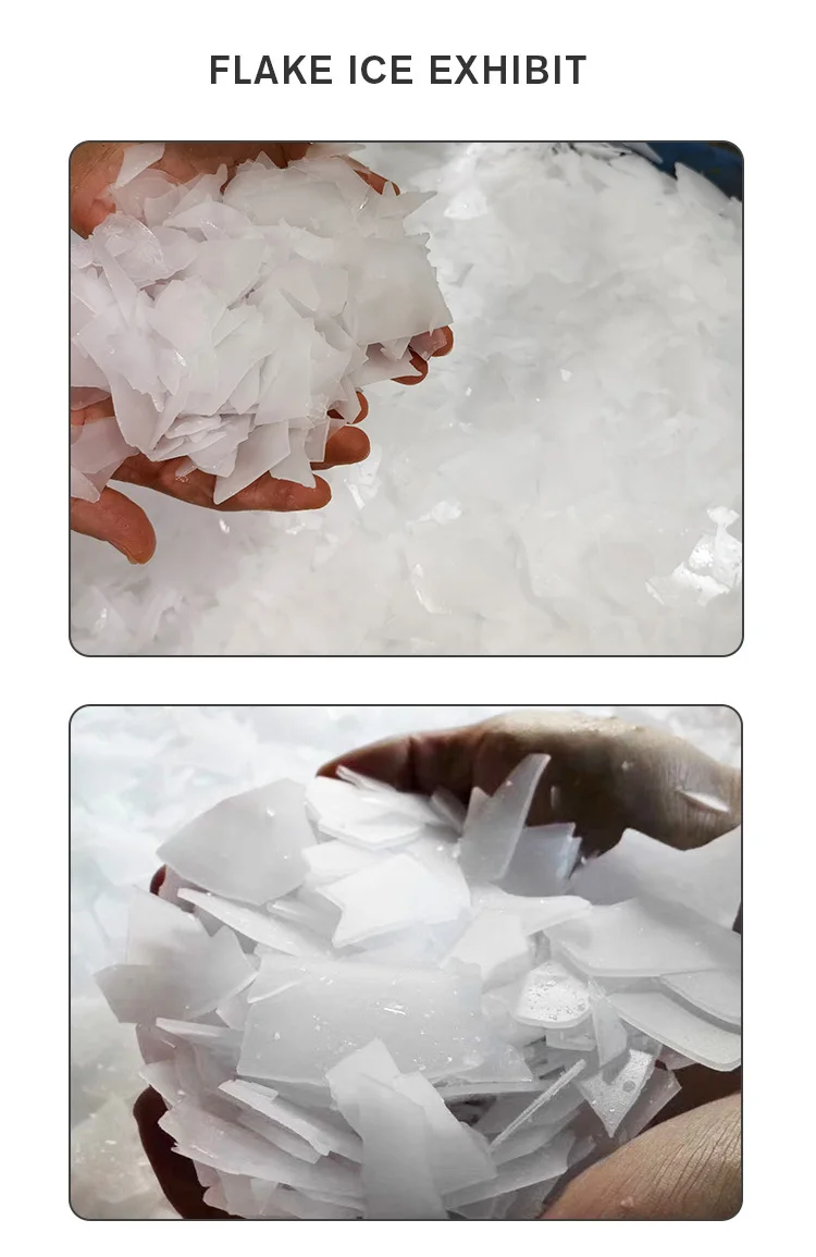 500kg/day Commercial Flake Ice Machine for Chemical Manufacturing / Food Processing