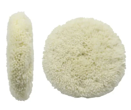 Wholesale China Factory Car Care Products Pad Lamb Polishing Wool Pads Wool Polishing Buffing Wheel Pad With Hook and Loop