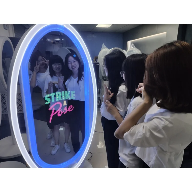 Digital Totem Payment Mirror  Photo Booth Portable Case with Two Gorgeous LEDs