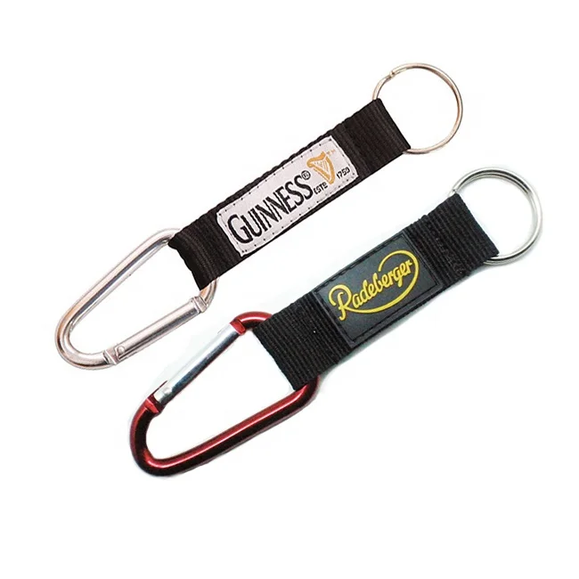 promotion gift custom logo carabiner key ring rubber logo carabiner key chain bag carrying carabiner keychain strap for backpack