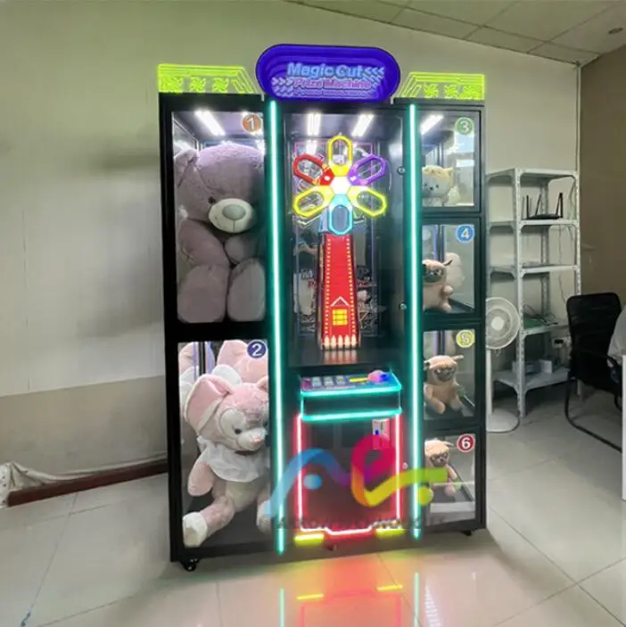 Розовая кукла для вырезания даты Подарочные ножницы Аркадный Игровой автомат продажи