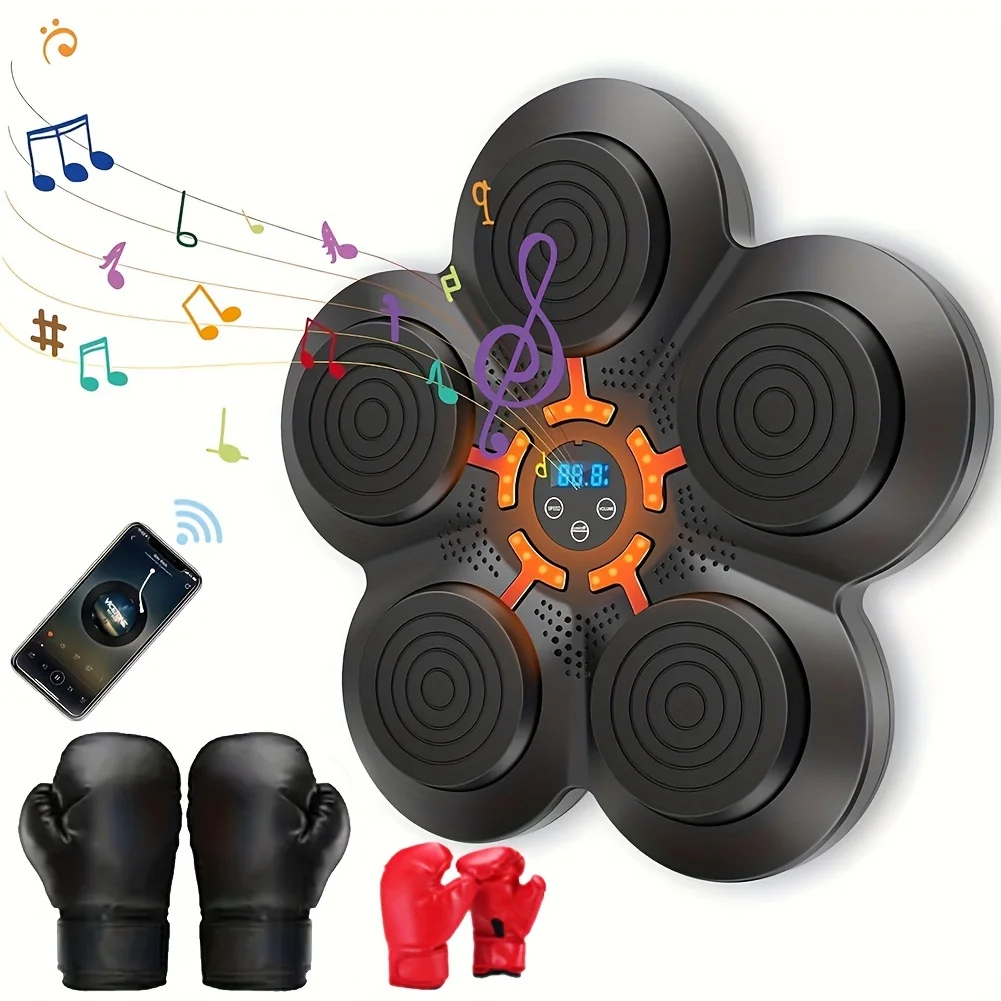 Home Boxing Target Trainer Dummy Training Fitness Wall Target Pad Light Up Smart Music Boxing Machine For Adult