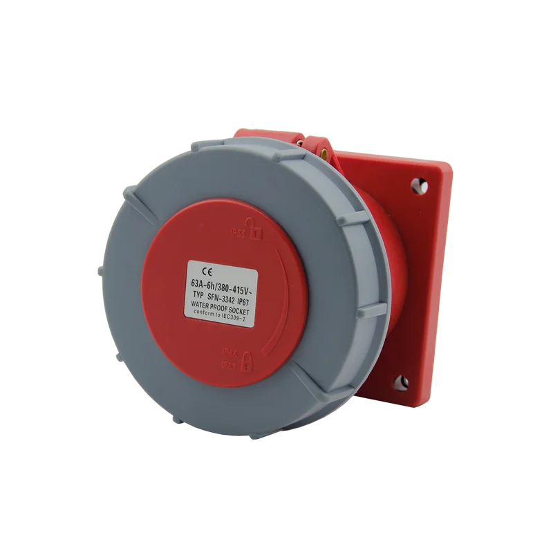 industrial socket 63a 125a waterproof industry plug and female industrial socket
