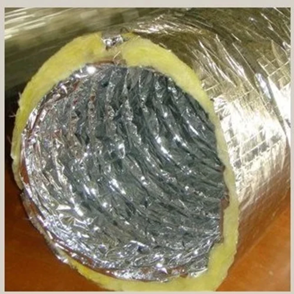 Insulated Flexible Aluminum Duct for HVAC Systems Duct/Pipe Insulated Flexible Aluminum Duct Fiberglass Reinforced