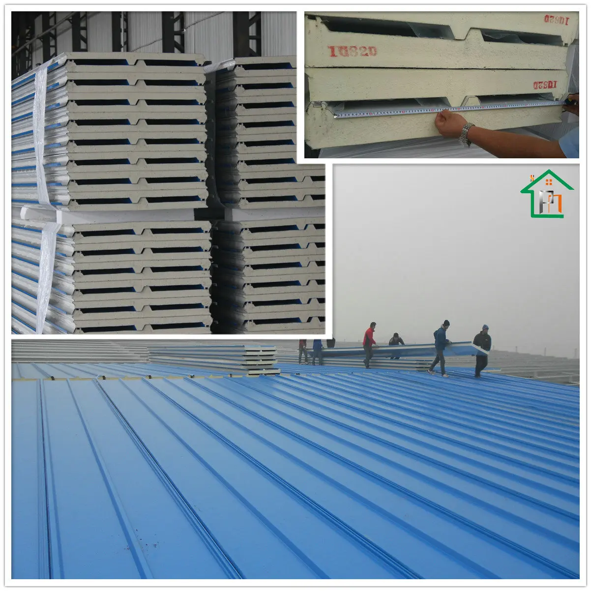2022 Factory Direct Supply High Quality Insulated 50-150mm PU/PUR/PIR  Sandwich Roof  Panel for cold room