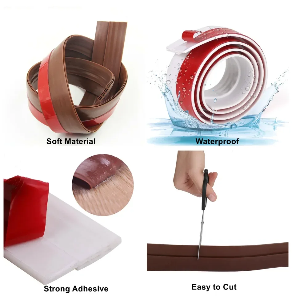 Hot Selling Door Draft Stopper Bottom Rubber Sealing Strip Silicone For Reduce Noise and Prevent Insects