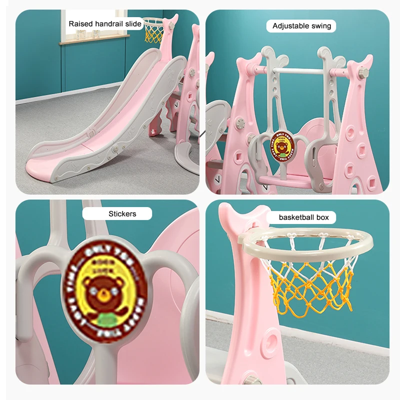 
Small Plastic Slide Kids Indoor Children Slide Swing Set 