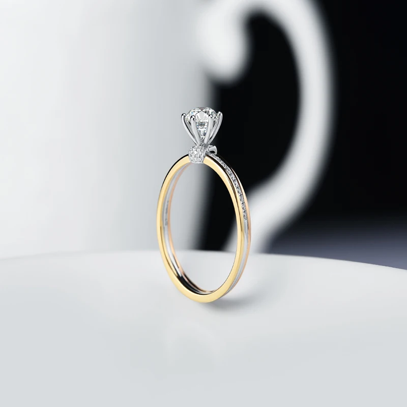 IGI Certified Vvs Lab Grown Created Diamond 14k 18k Solid Gold Engagement Wedding Rings Bridal Couple Set For Women Man